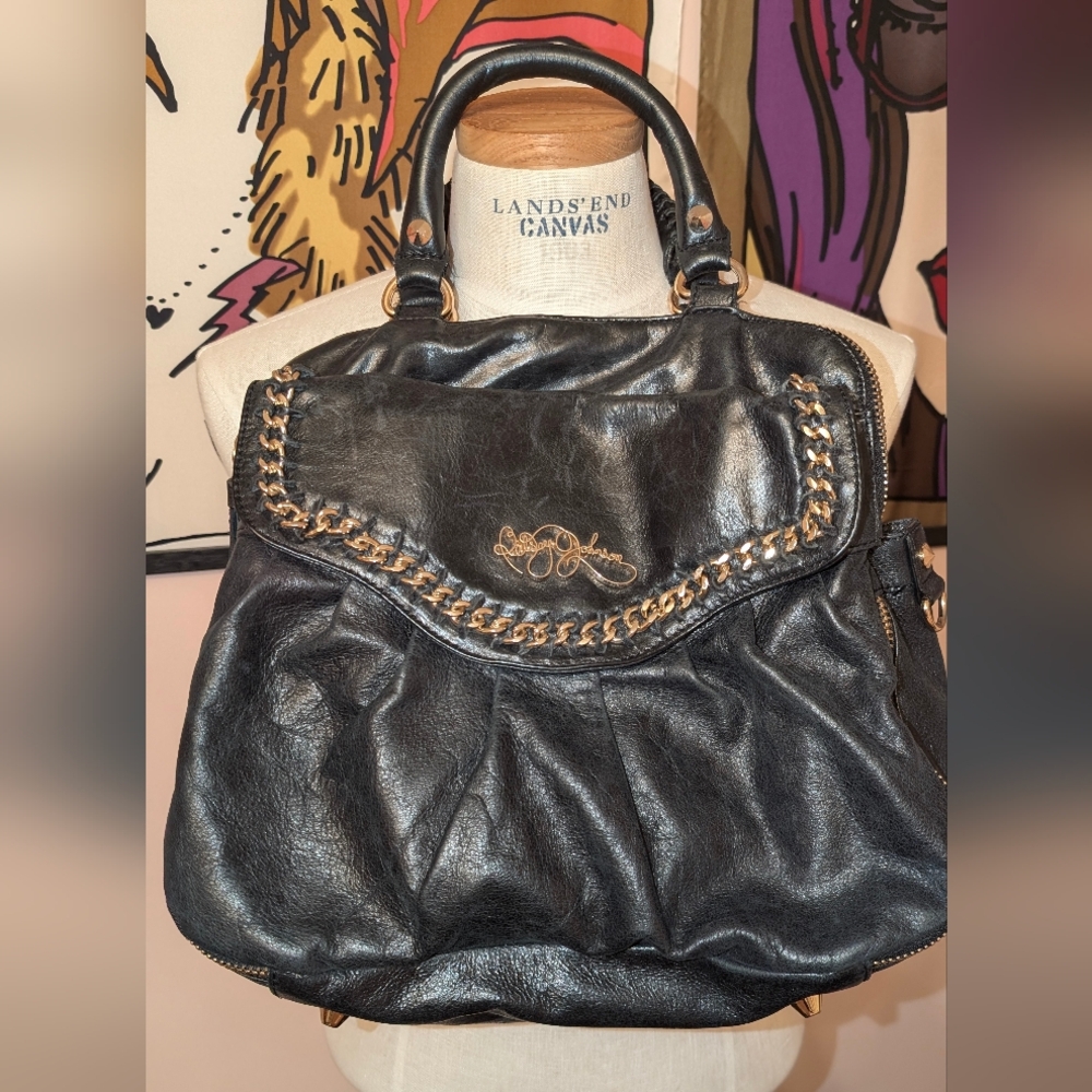 Black Leather Shoulder Bag
